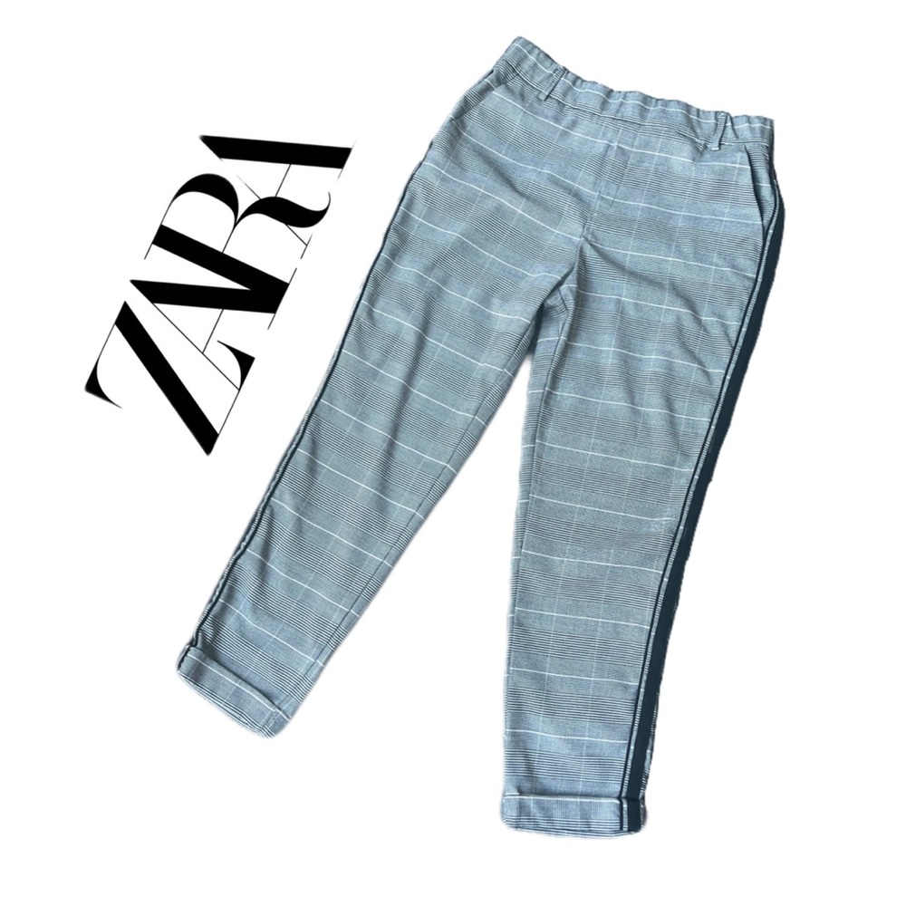 Zara Plaid Hi-Rise Pant